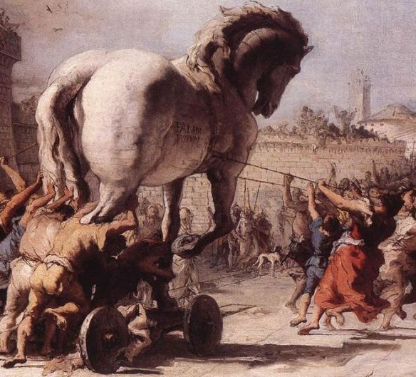 The Spartans are up for a surprise (Giovanni Domenico Tiepolo, via Wikimedia Commons)